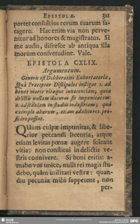 Epistola CXLIX.