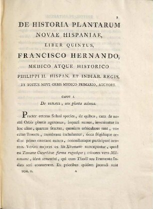 Francisci Hernandi ... opera : cum edita, tum inedita, ad autographi fidem et integritatem expressa, impensa et iussu regio. 2
