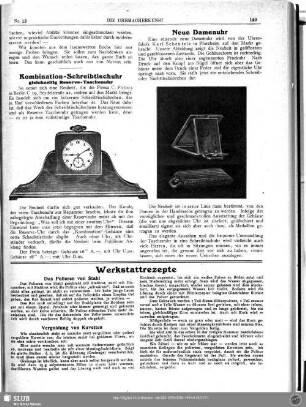 Kombination-Schreibtischuhr gleichzeitig Reserve-Taschenuhr