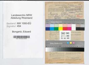 Entnazifizierung Eduard Bongartz, geb. 18.08.1884 (Bürgermeister)