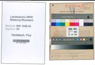 Entnazifizierung Paul Heutelbach , geb. 19.10.1879 (Dolmetscher)