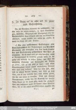 7. In Bezug auf die achte und die zwanzigste Wahrnehmung.