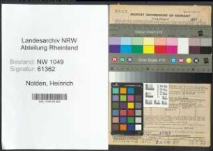Entnazifizierung Heinrich Nolden , geb. 16.09.1912 (Friseur)