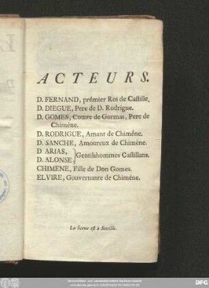 Acteurs.