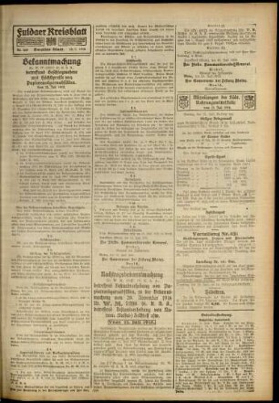 Zweite Ausgabe vom Samstag, den 13. Juli 1918.