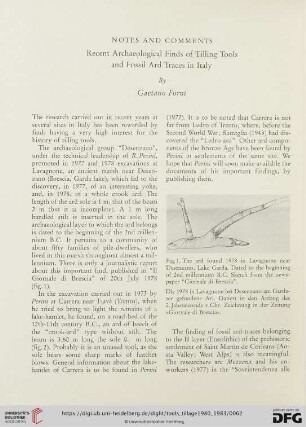Notes and comments : recent archaeological finds of tilling tools and fossil ard traces in Italy