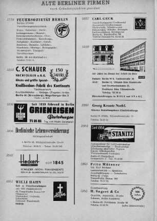 Alte Berliner Firmen
