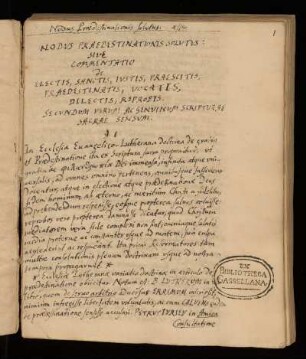 Nodus praedestinationis solutus
