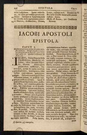 238-241, Jacobi Apostoli Epistola