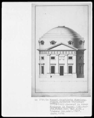 Kassel & Entwurf zu einer Synagoge am Kornmarkt in Kassel
