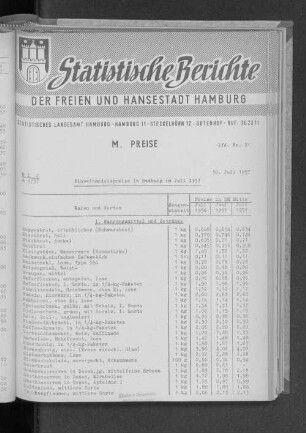 Einzelhandelspreise in Hamburg im Juli 1957 : Lfd. Nr. 21