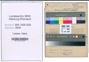 Entnazifizierung Hans Loewe , geb. 17.02.1912 (Geschaeftsinhaber)