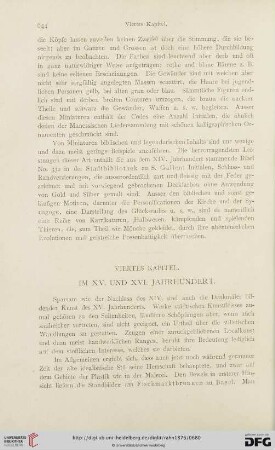 Viertes Kapitel: Im XV. und XVI. Jahrhundert
