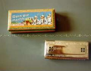 Mundharmonika in Originalverpackung "Wenn wir marschieren"