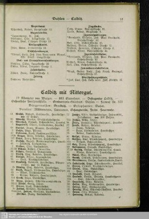 Calbitz mit Rittergut