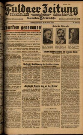 Ausgabe vom Sonntag, den 26. Oktober 1941.