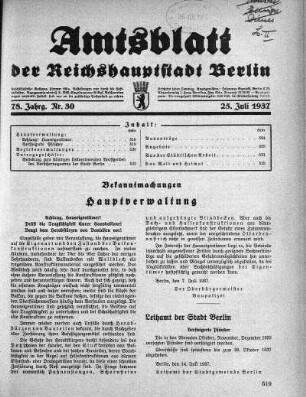 1937,30: Nr. 30, 25. Juli 1937