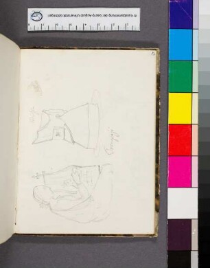 Kitharaspieler und Getreidemühle aus Pompeji
