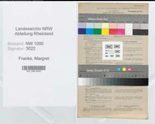 Entnazifizierung Margret Franke, geb. 03.12.1921 (Kaufm.Angestellte)