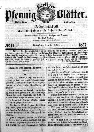 No. 11, Sonnabend, den 14. März