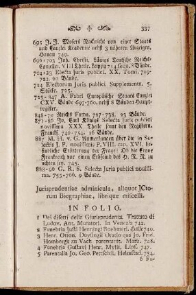 Jurisprudentiae adminicula, aliquot JCtorum Biographiae, lbrique miscelli.
