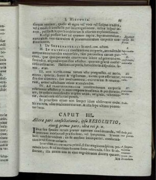 Caput III. Altera pars consultationis, ipsa Resolutio, eiusq[ue] prima pars, idea rei p. n.