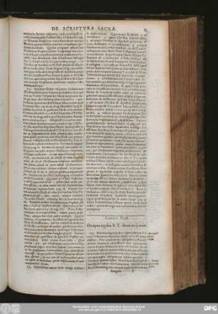 Caput VIII. De apocryphis V. T. libris in specie.