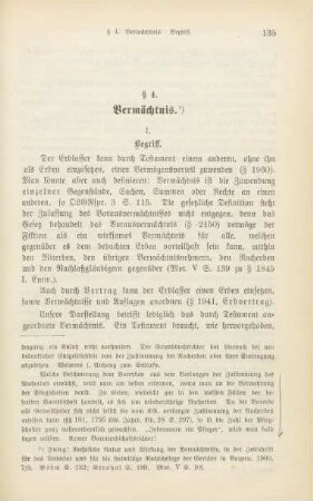 § 4. Vermächtnis