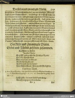 Der Acht und Zwantzigste Psalm. Gebet und Fürbitt gehören zusammen