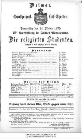 Die relegirten Studenten