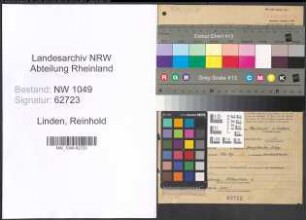 Entnazifizierung Reinhold Linden , geb. 29.05.1902 (Maurer)