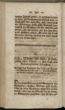 IX. Licht, Wärme und Luft, Schutzgeister alles Lebens. - Die Luft als Nahrungsmittel betrachtet.