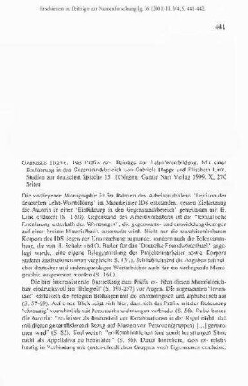Rezension von: Gabriele Hoope: Das Präfix 'ex-'. Beiträge zur Lehnwortbildung