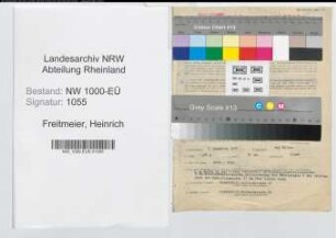 Entnazifizierung Heinrich Freitmeier, geb. 07.12.1895 (Polizeibeamter)