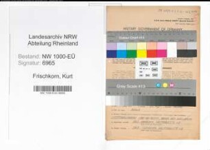 Entnazifizierung Kurt Frischkorn, geb. 19.01.1910 (Verw.Angest.)