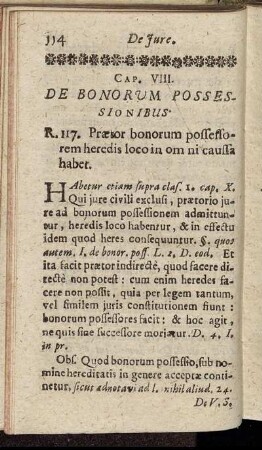 Cap. VIII. De Bonorum Possessionibus.