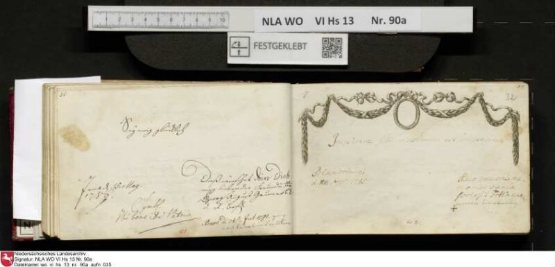 Stammbuch des Ernst Philipp Ludwig Zellmann (1763-1795) aus
                           Braunschweig