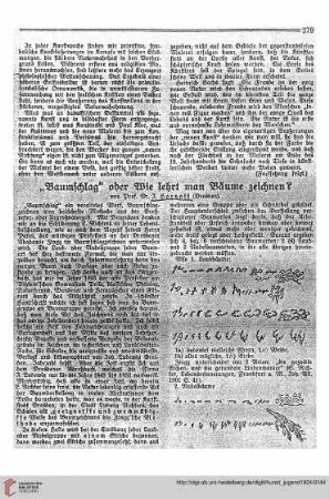 N.F. 4.1924 S.279-284: Baumschlag oder wie lehrt man Bäume zeichnen?