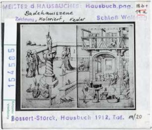 Meister des Hausbuches: Badehausszene