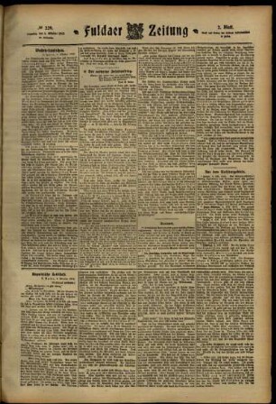 Zweite Ausgabe vom Samstag, den 05. Oktober 1912.