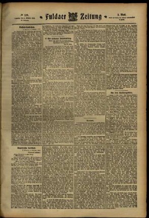 Zweite Ausgabe vom Samstag, den 05. Oktober 1912.