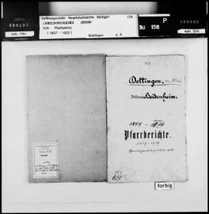 Dettingen/Albuch: Pfarrberichte und Pfarrbeschreibungen