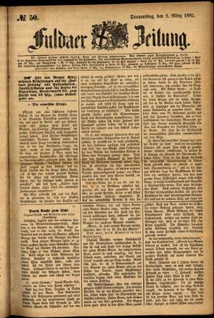 Ausgabe vom Donnerstag, den 02. März 1882.