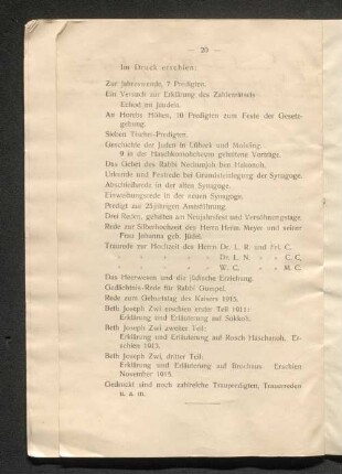 Im Druck erschien: