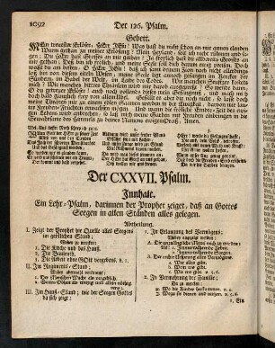 1092-1098, Der CXXVII. Psalm