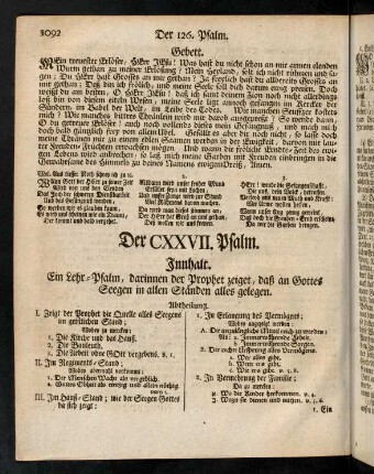 1092-1098, Der CXXVII. Psalm