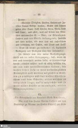 IX. Die Schutzschrift des Criminal-Rath Amelang