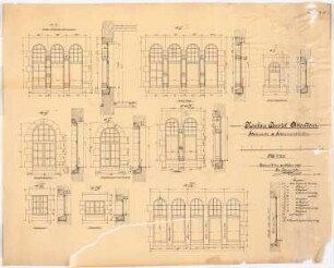 Collegium Bernhardinum, Attendorn: Fenster, Ansichten und Schnitte 1:20