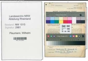 Entnazifizierung Wilhelm Pleumann , geb. 15.02.1900 (Stadtinspektor)