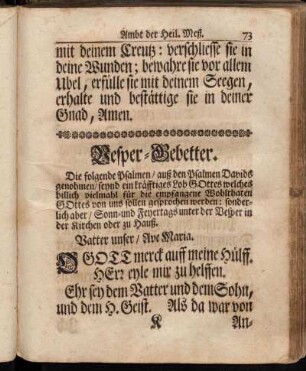 Vesper-Gebetter